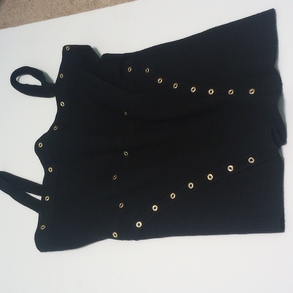 Vintage Cache Studded Black Knit Tank/Tube Top - Picture 2 of 7
